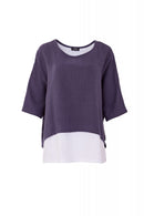 Contrast Underpanel Top - Grey/white