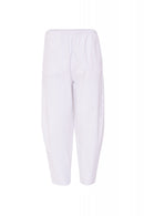Elasticated Waist Wide Leg Trouser - White