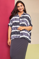 Oversized Shirt - White/french Blue