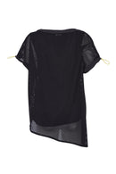 Colour Stripe Trim Top - Black