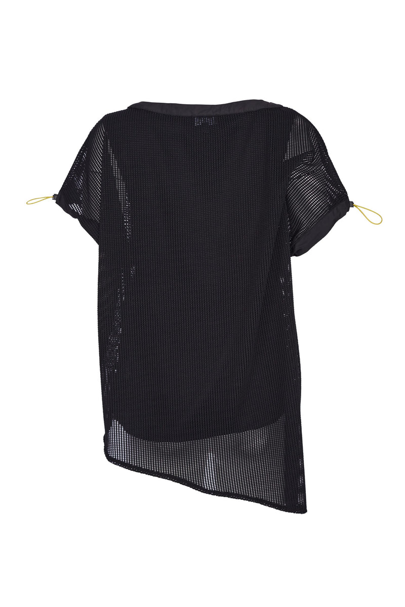 Colour Stripe Trim Top - Black