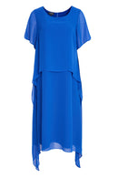 Overtop Chiffon Dress - Royal