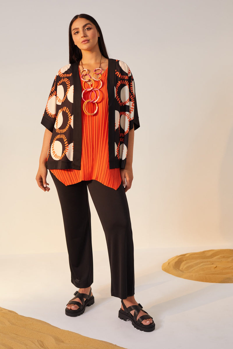 Extended Side Pleated Top - Coral