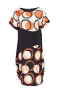 Circle Print Dress - Mandarin