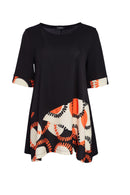 Circle Print Top - Mandarin