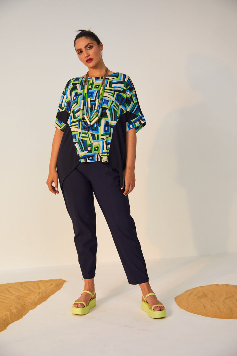 Easy Waistband Trouser - Navy