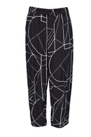 Print Wide Leg Trouser - Black/White