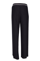 Elastic Waist Pleated Trouser - Black