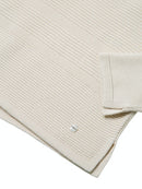 Plain Ribbed Round Neck Jumper - Ivory