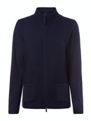 Plain Ribbed Cardigan - Power Navy