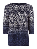 Boho Vibes Long Sleeve T-shirt - Ink Blue