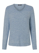 Boho Vibes Long Sleeve Pullover - Smoky Blue Melange