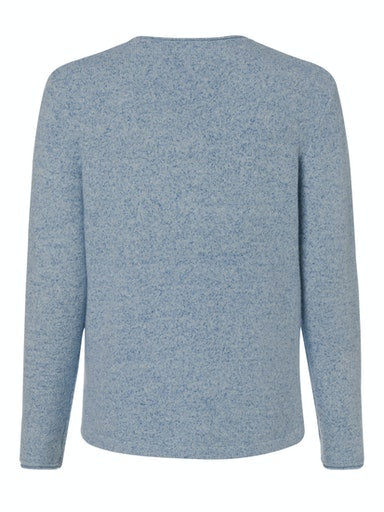 Boho Vibes Long Sleeve Pullover - Smoky Blue Melange