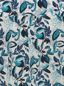 Long Sleeve Woven Blouse - Aqua Crystal