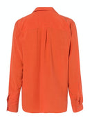 Good Vibes Long Sleeve Blouse - Deep Orange