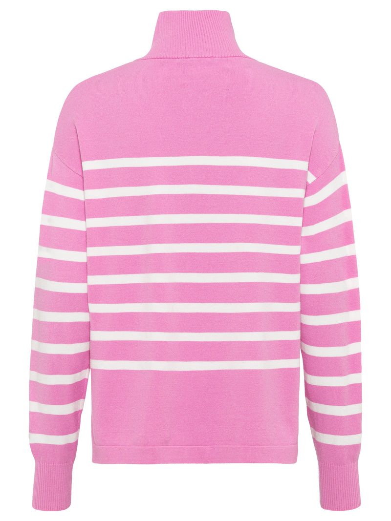 Long Sleeve Stripe Jumper - Pink