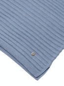 Ros Plain Ribbed Round Neck Jumper - Smoky Blue Melange