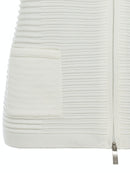 Zip Through Cardigan - White