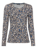 All Over Paisley Print T-shirt - Pebble