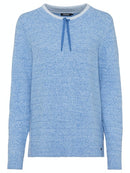 Drawstring Round Neck Jumper - Dutch Blue Melange