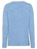 Drawstring Round Neck Jumper - Dutch Blue Melange