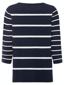 Long Sleeve Stripe Jumper - Power Navy