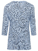 Long Sleeve Print T-shirt - Blue Breeze