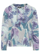 Long Sleeve Sweatshirt - Aqua Crystal