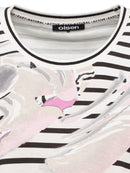 Long Sleeve Print T-Shirt - Off White