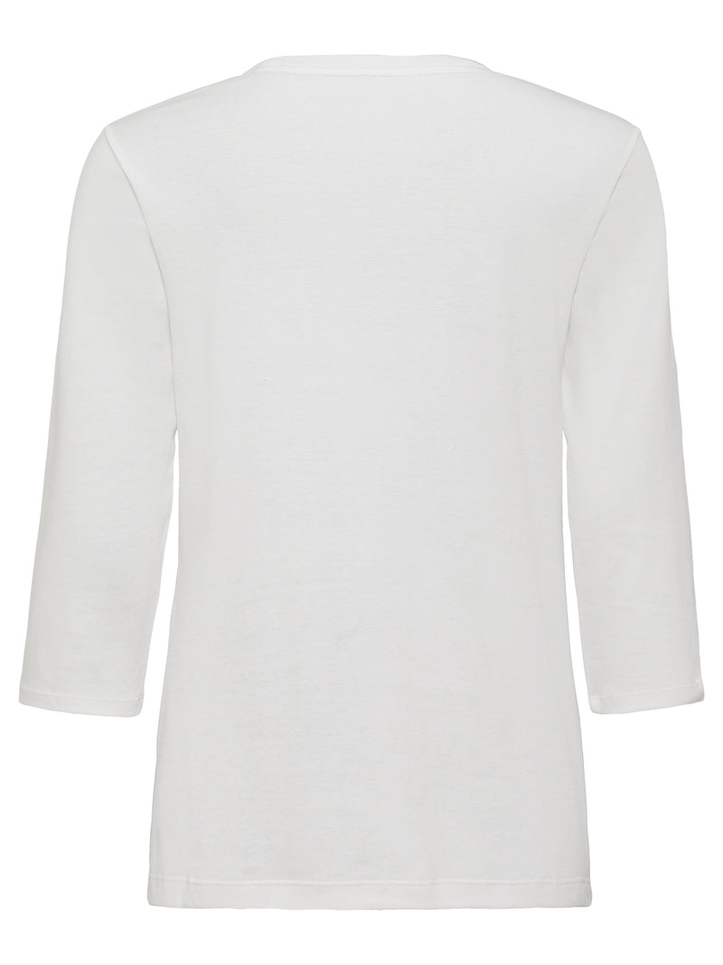 Olsen Long Sleeves Print T-Shirt - Off White