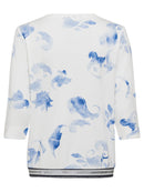 Long Sleeves Print Jumper - Cornflower Blue