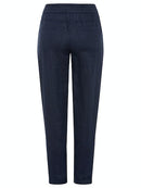 Cropped Casual Trousers - Ink Blue
