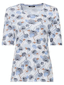 Short Sleeve Print T-Shirt - Sky