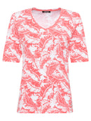 Short Sleeve Print T-Shirt - Raspberry