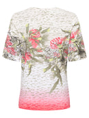 Short Sleeve Print T-Shirt - Raspberry