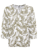 Long Sleeve Print T-Shirt - Dark Khaki