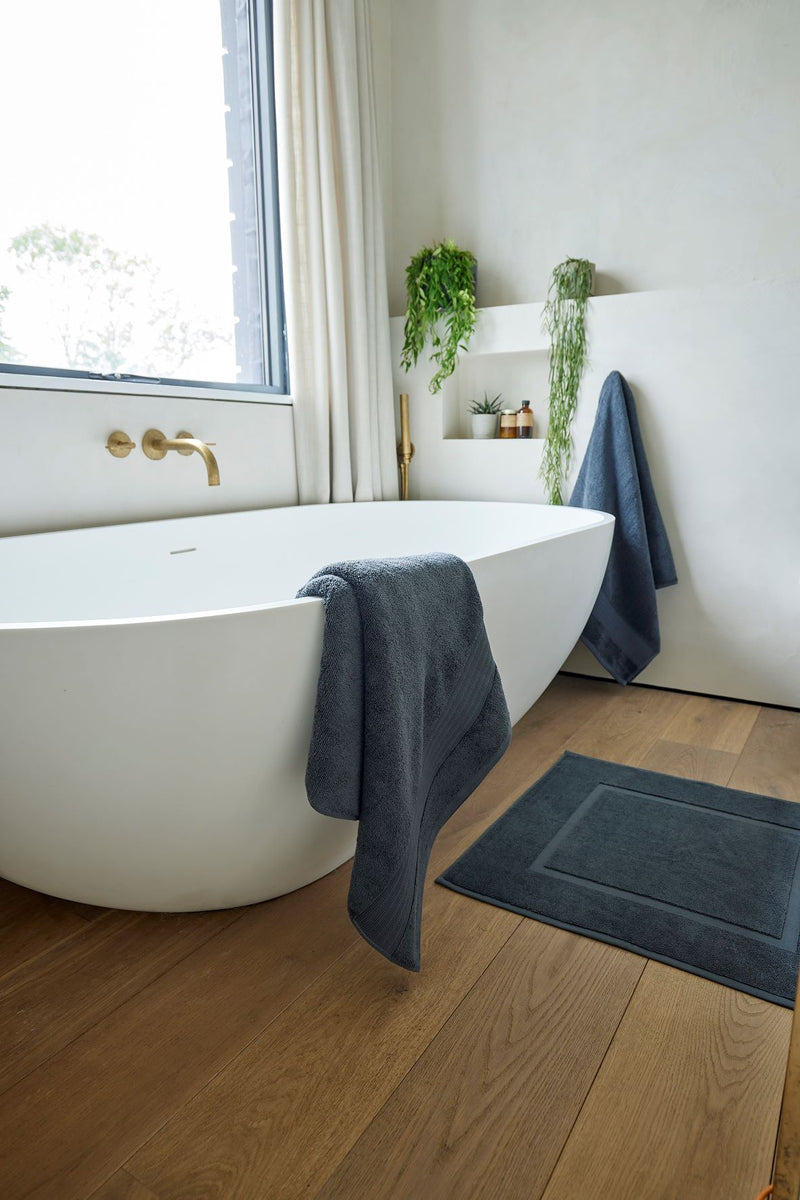 Organic Eco Twist Shower Mat Cinder