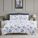 Oriental Blossom Duvet Cover Set - Blue