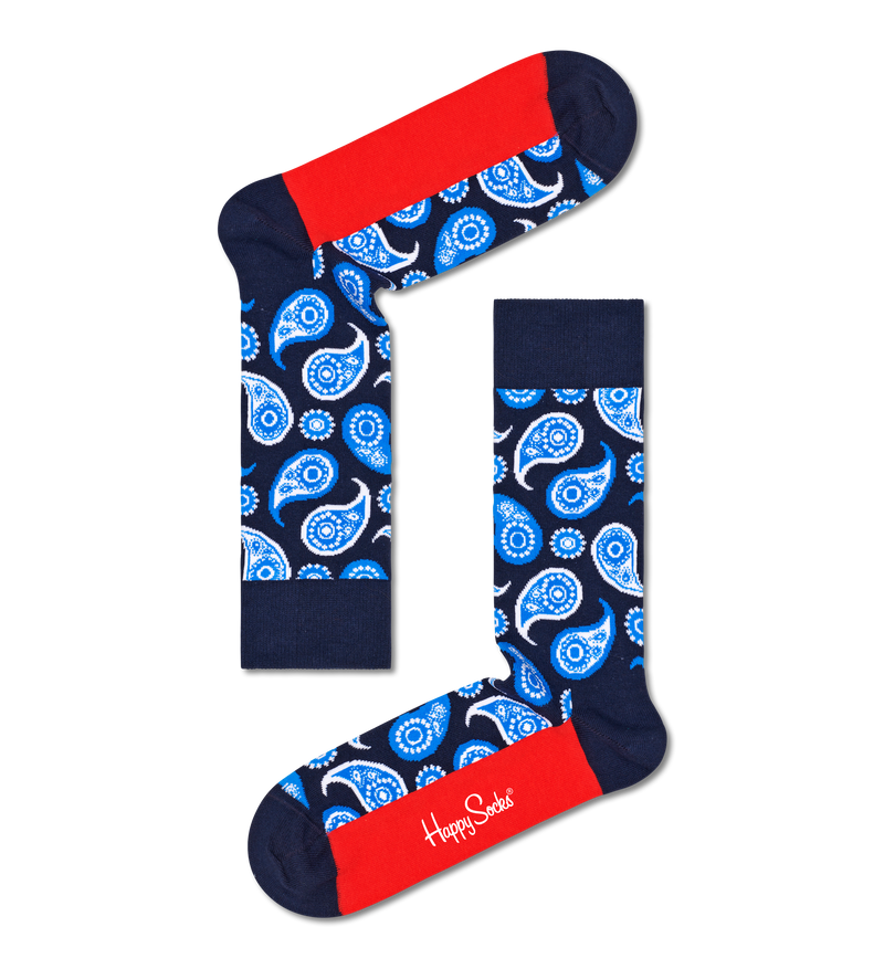Paisley Sock - Navy/Blue