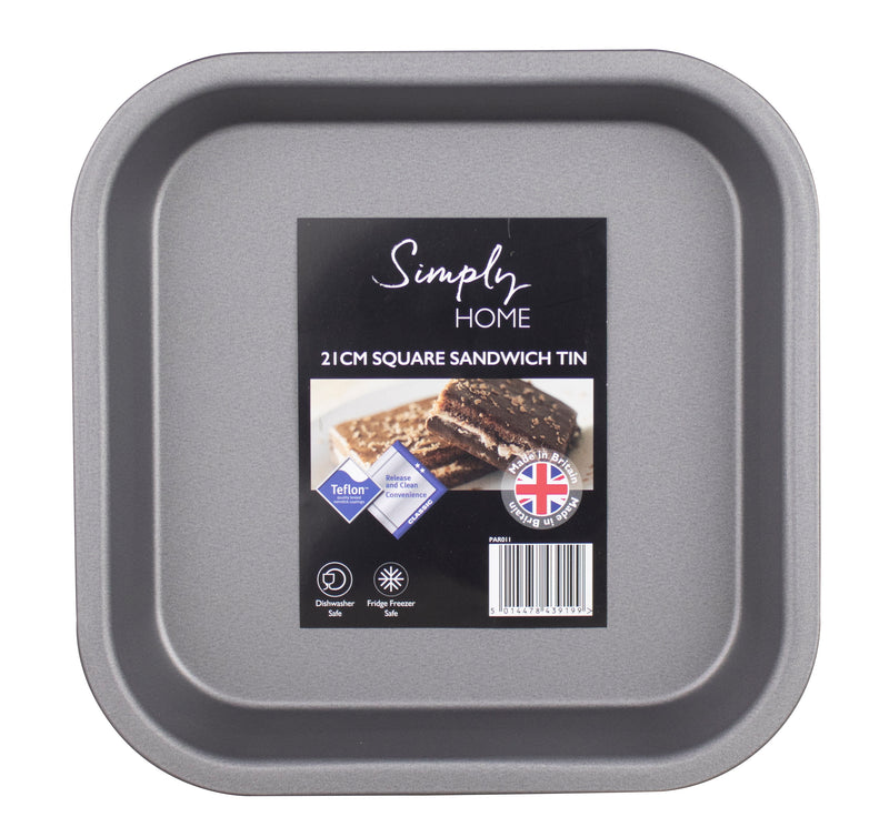 21cm Square Sandwich Tin