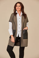 Waferfall Long Cardigan - Khaki