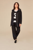 Panelled Jersey Jacket - Black