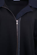 Panelled Jersey Jacket - Black