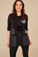 Spot Pocket Top - Black