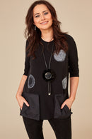 Spot Pocket Top - Black