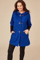 Eyelet Closure Wool Coat - Royal