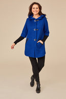 Eyelet Closure Wool Coat - Royal
