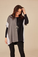 Tone Square Jumper - Black/grey