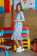 Pearl Dress - Blue Floral