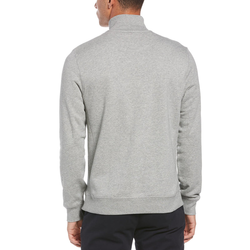 Fleece 1/4 Zip Knit - Rain Heather
